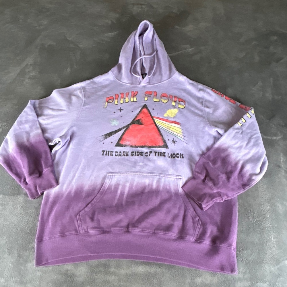 Pink Floyd Dark Side Of The Moon Purple Ombre Hoodie XL 50th Anniversary Tour